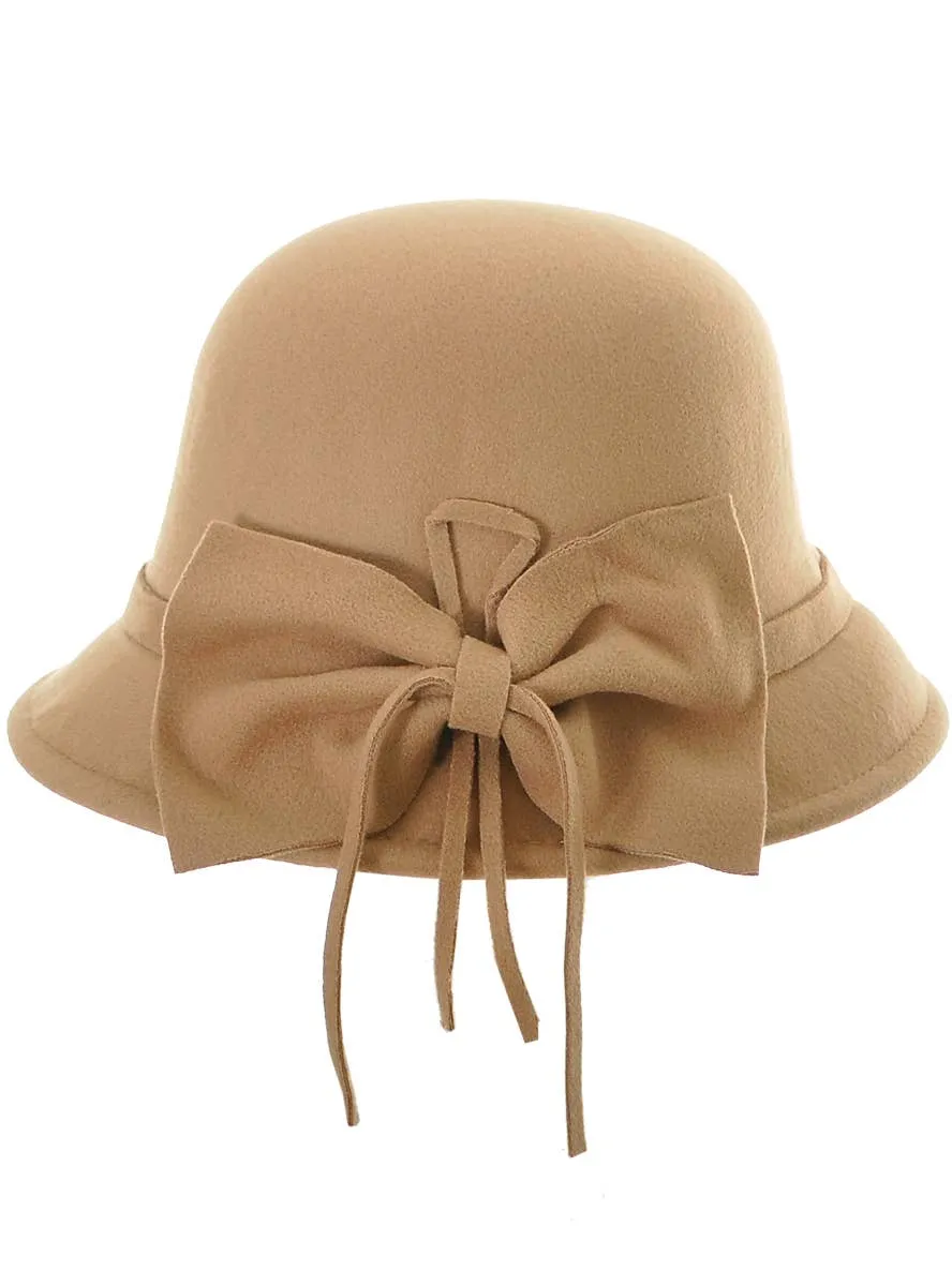 1920s Deluxe Womens Tan Cloche Hat