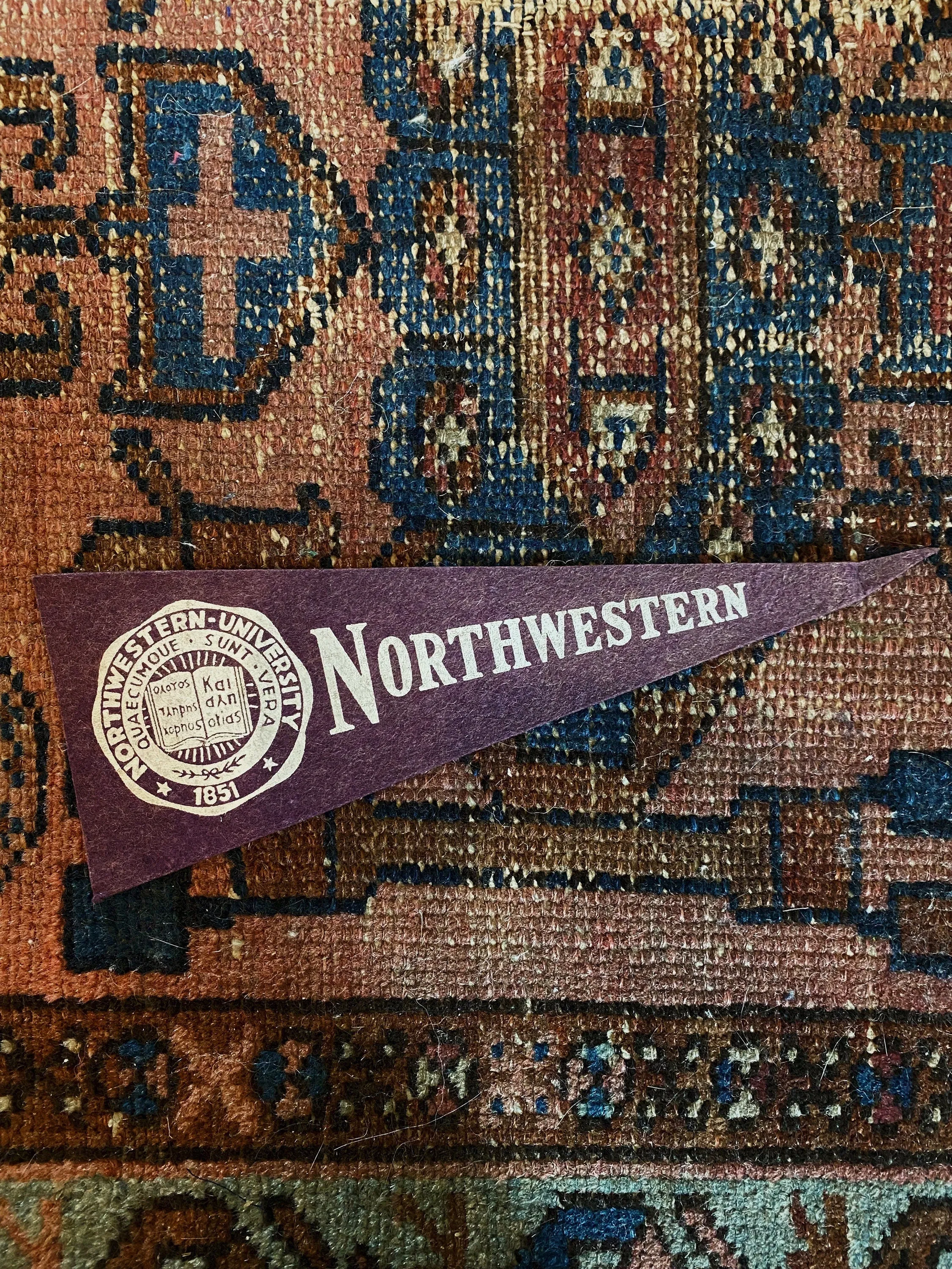 1950's Small Northwestern University Felt Pennant