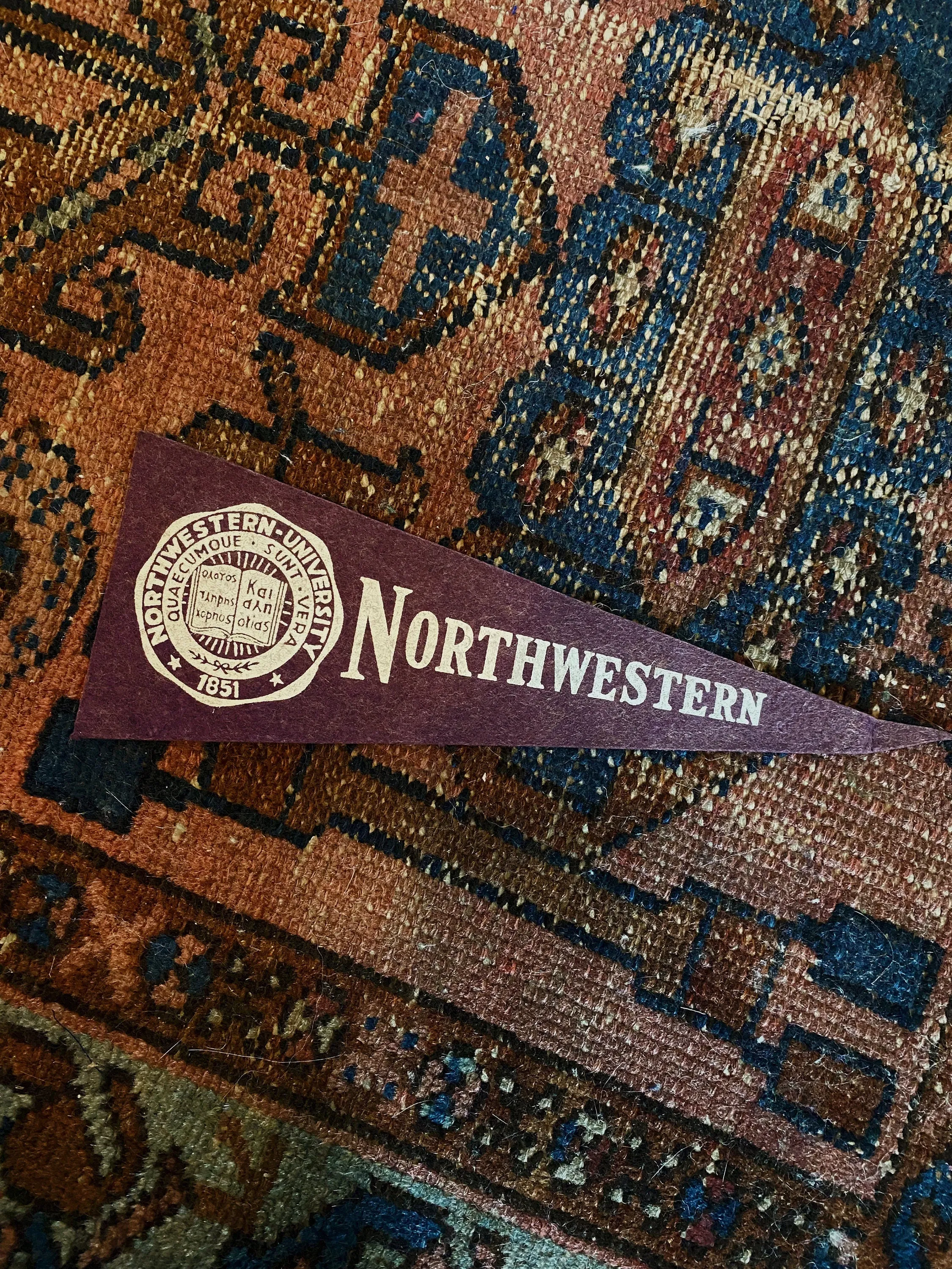 1950's Small Northwestern University Felt Pennant