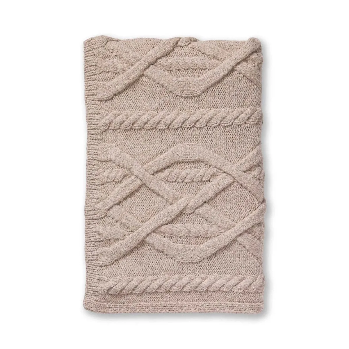 Alicia Adams Alpaca Buckley Throw in Light Taupe