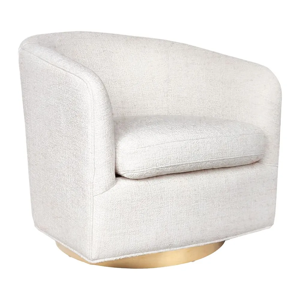 Belvedere Swivel Arm Chair - Natural Tweed