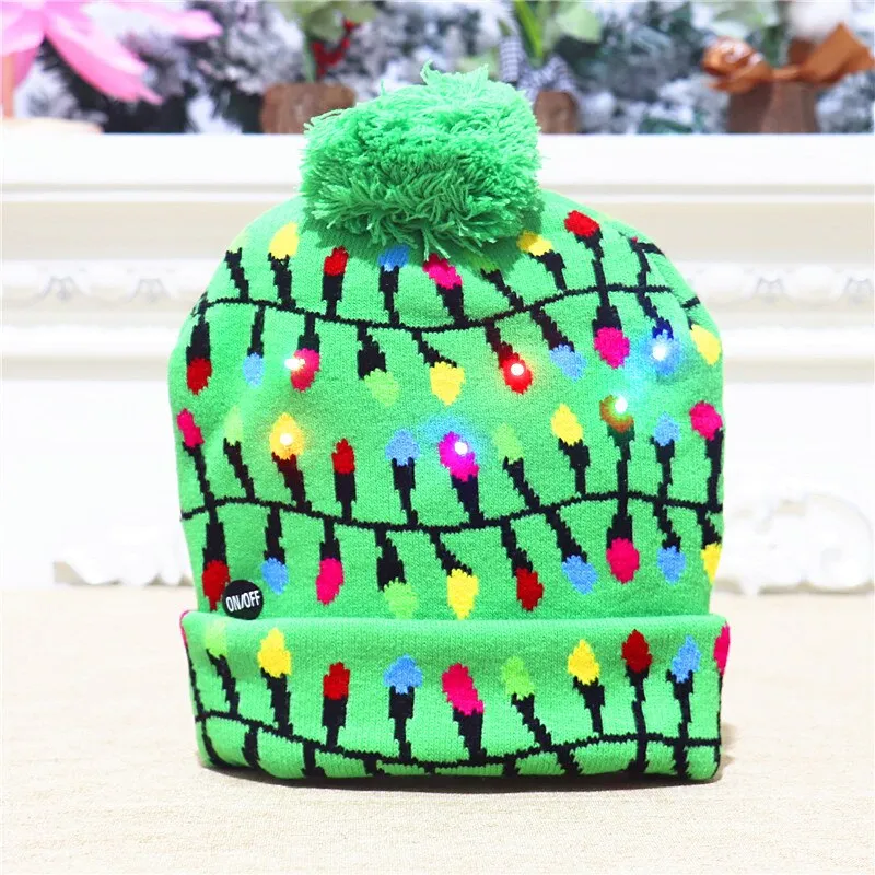 Cartoon Dinosaur Children Hat For Knitted Christmas Beanie Cap Warm Adult Headwear New Year Party Decoration Hats For Womens