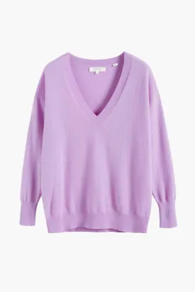 Cashmere V-Neck, Lilac