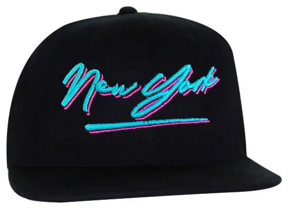 Curved or flat brim Hat - Retro New York