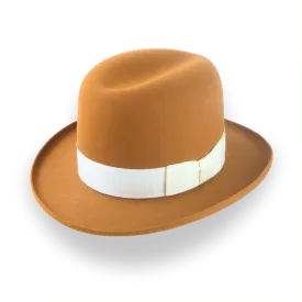 Customizable Western Homburg Hat in Burnt Orange | The Derringer