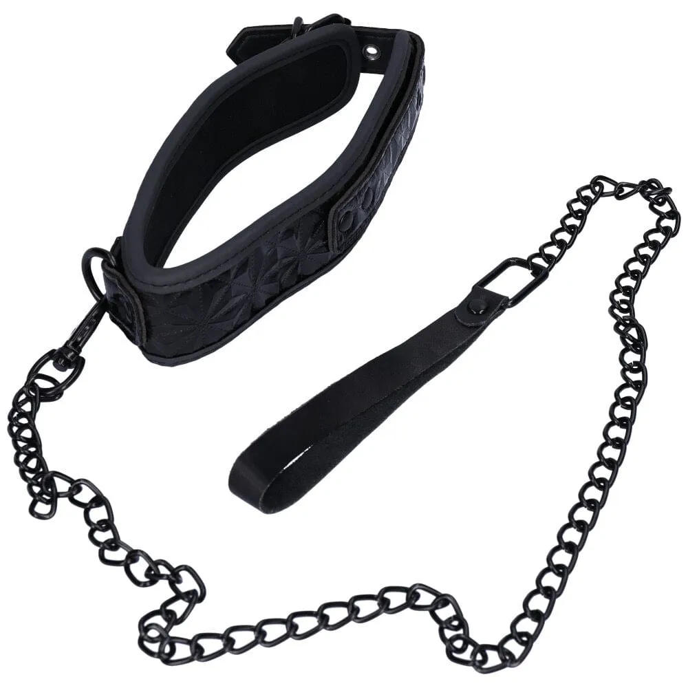 Dark Amour Fetish Bondage Collar with Leash