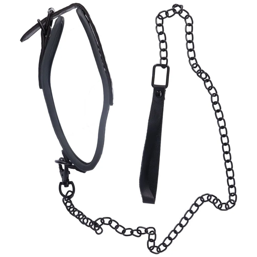 Dark Amour Fetish Bondage Collar with Leash