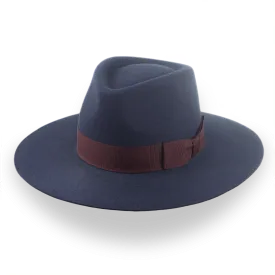 Dark Grey Wide Brim Fedora Hat | The Atlantis