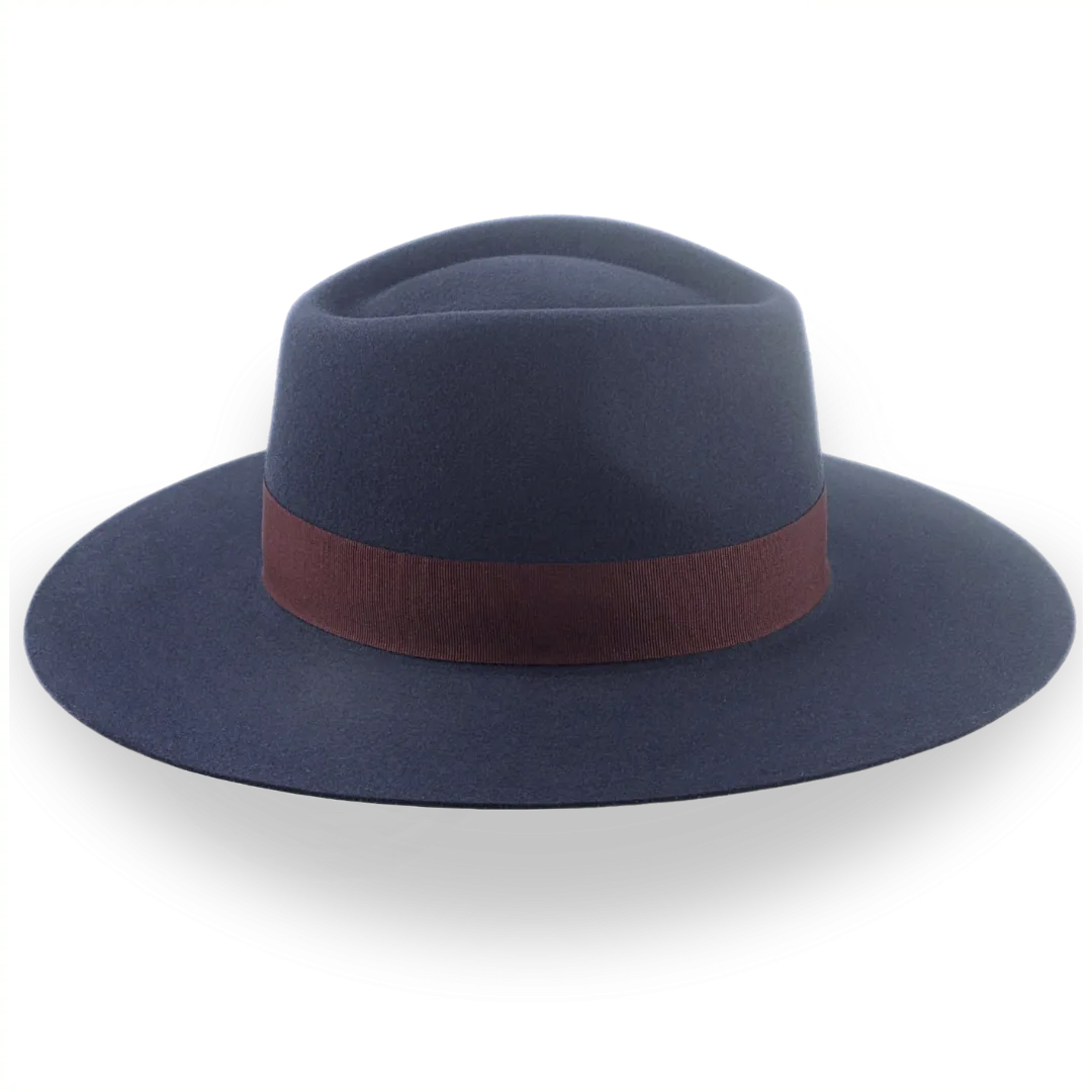 Dark Grey Wide Brim Fedora Hat | The Atlantis