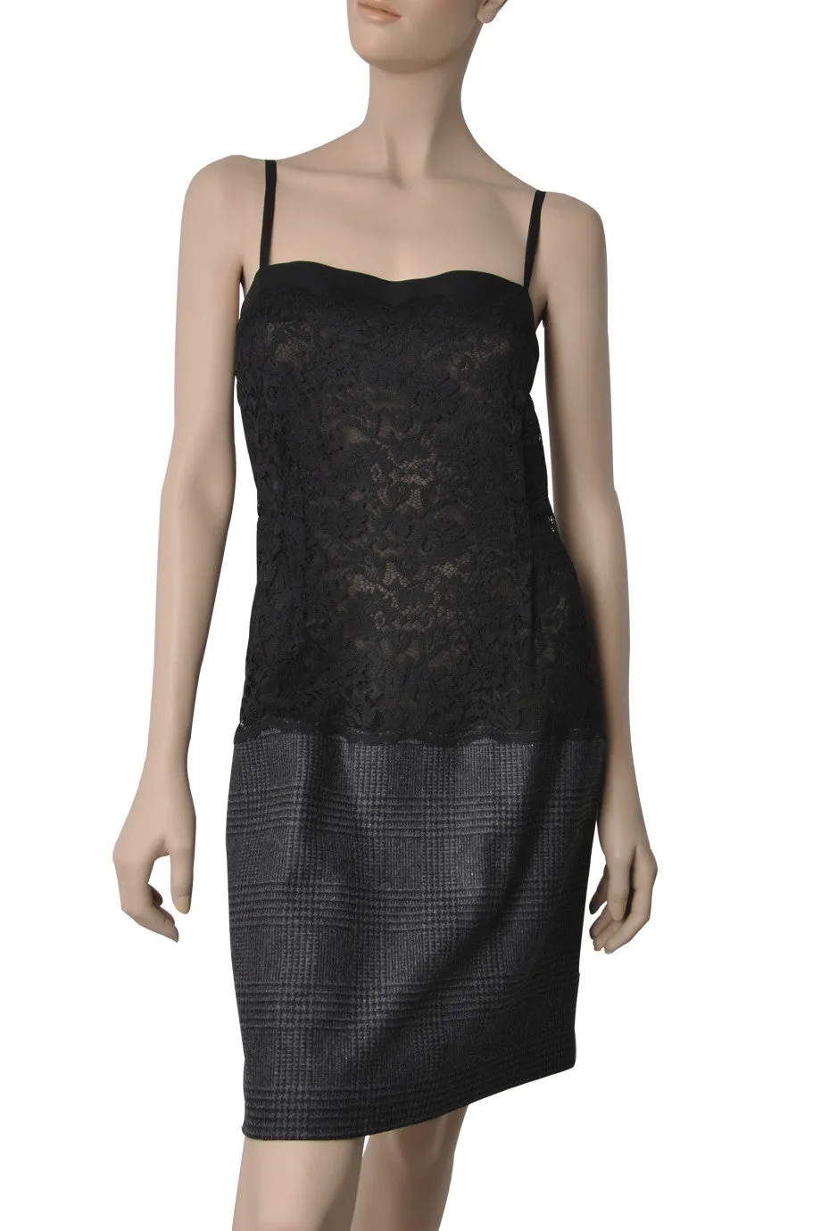 Dolce & Gabbana Lace & Tweed Dress