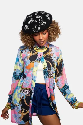 Doodle Beret in Black