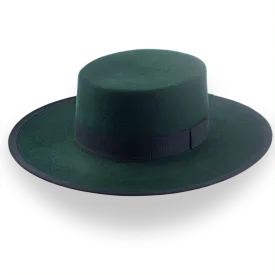 Emerald Green Flat Top Western Hat | The Bolero