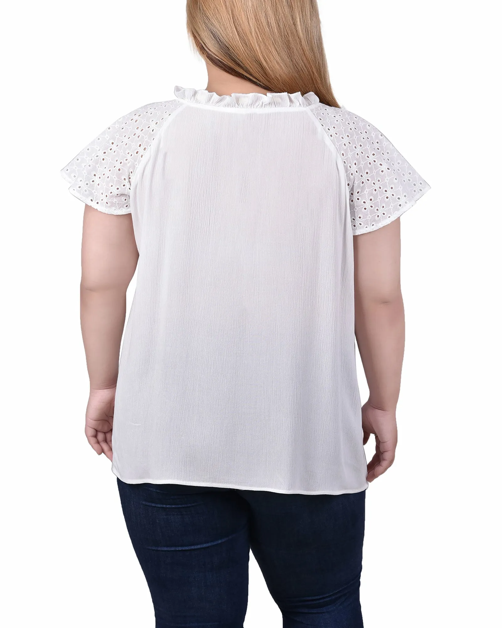 Eyelet Sleeve Blouse