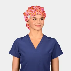 Flower Power Flashback - Poppy Bouffant Surgical Scrub Hats