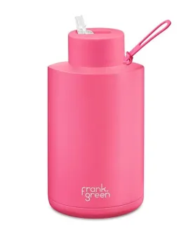 Frank Green Neon Pink Ceramic Reusable Bottle 68oz/2000ml