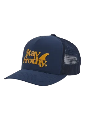 Frothy Snapback Hat - Midnight Blue / Dark Yellow