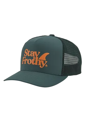 Frothy Snapback Hat - Sage / Orange