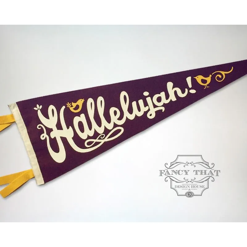 Hallelujah - Printed Wool Pennant