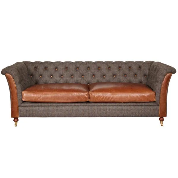 Harris Tweed Harrington 3 Seater Chesterfield Sofa