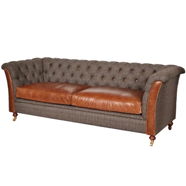 Harris Tweed Harrington 3 Seater Chesterfield Sofa