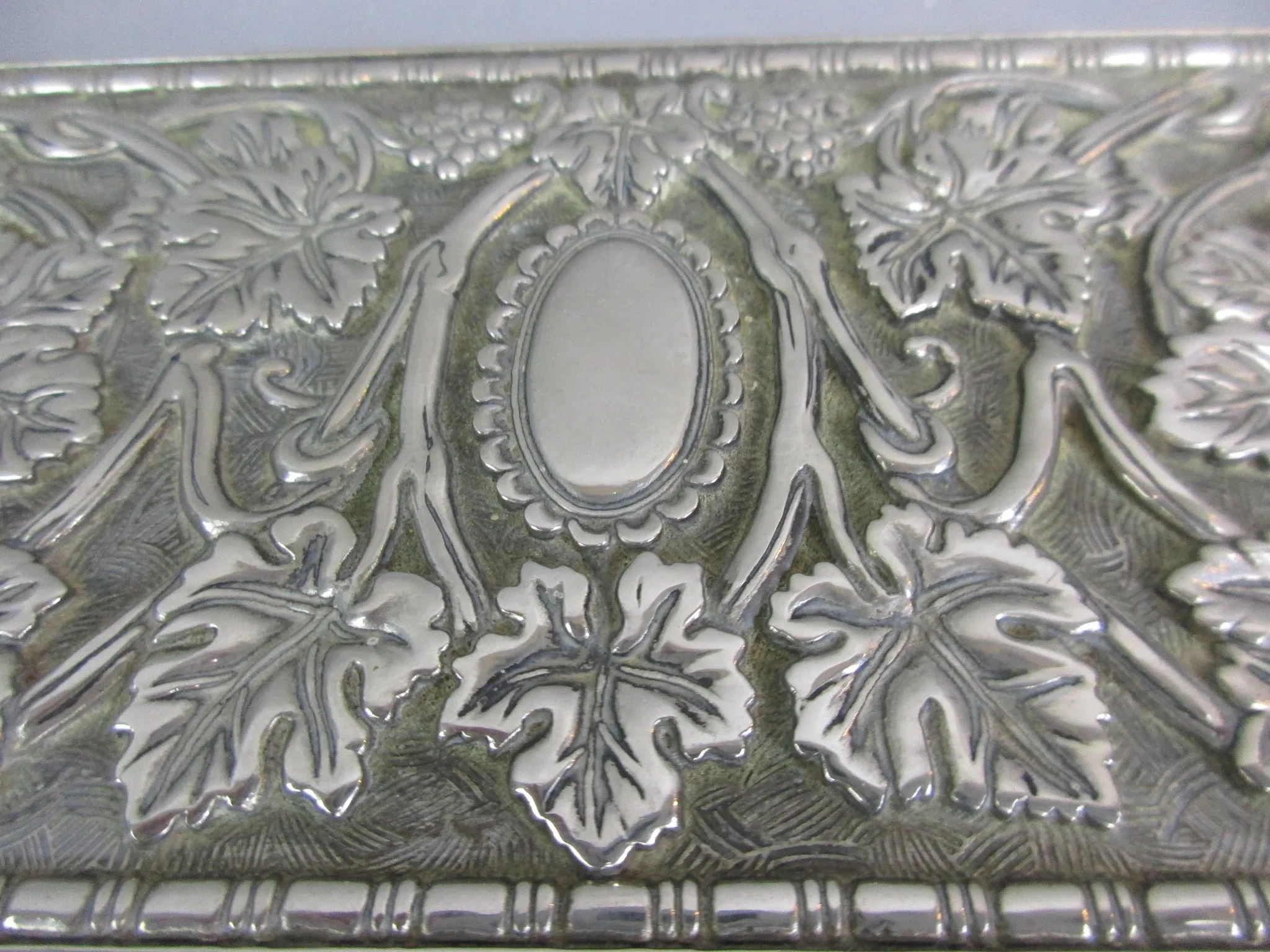 Italian Silver Plate Jewellery Box Vintage 20th Century