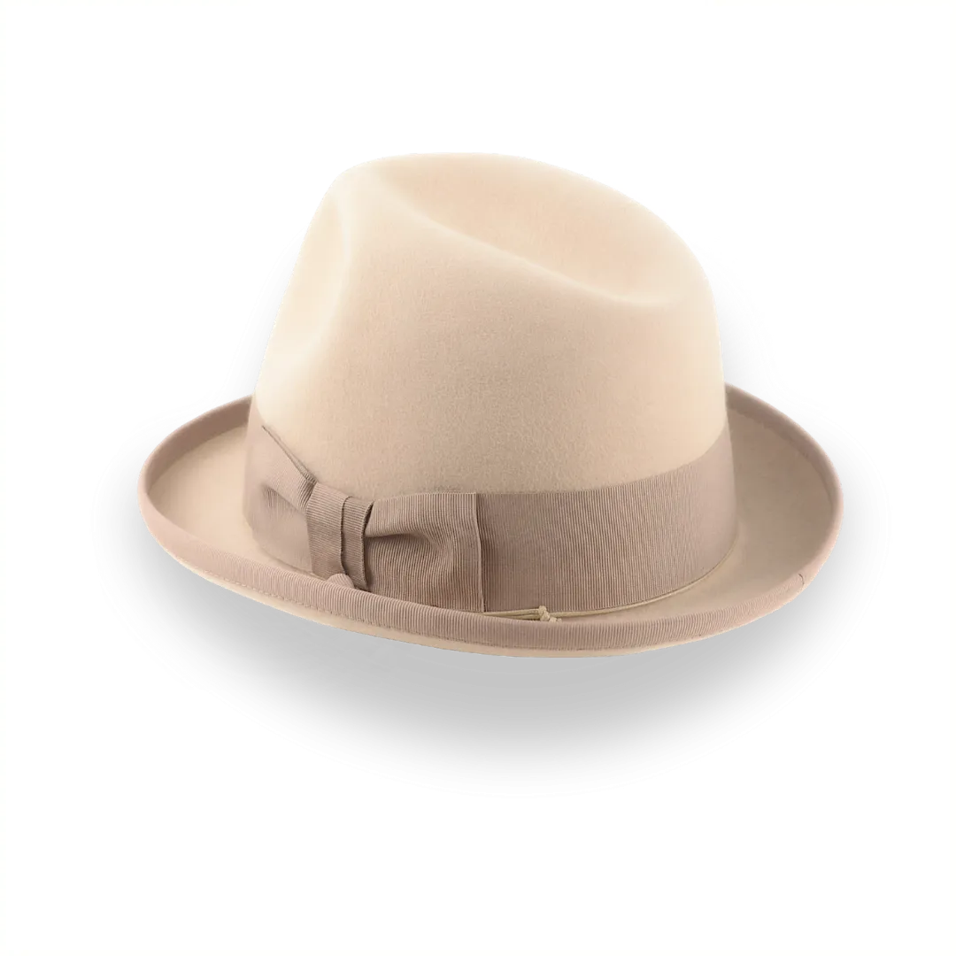 Light Camel Vintage Style Homburg Hat for Men | The Phaeton