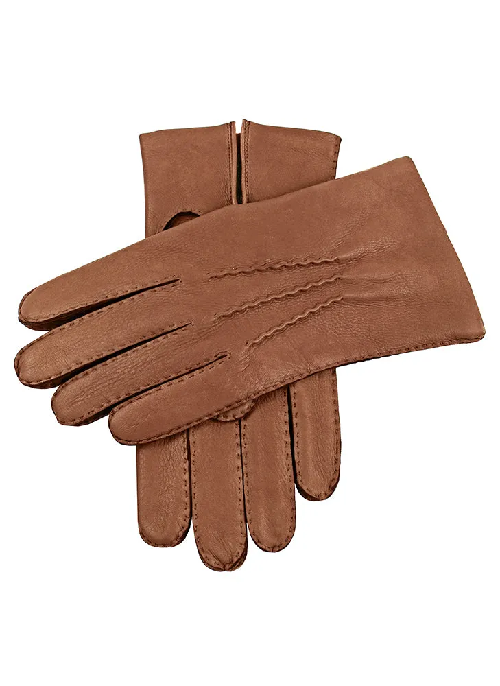 Men's Handsewn Three-Point Cashmere-Lined Deerskin Gloves