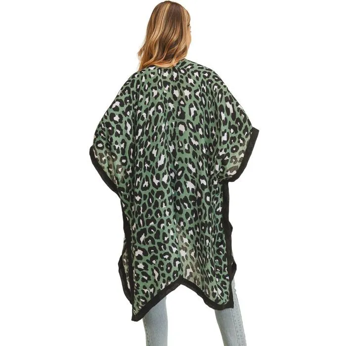 Olive Leopard Lightweight Kimono