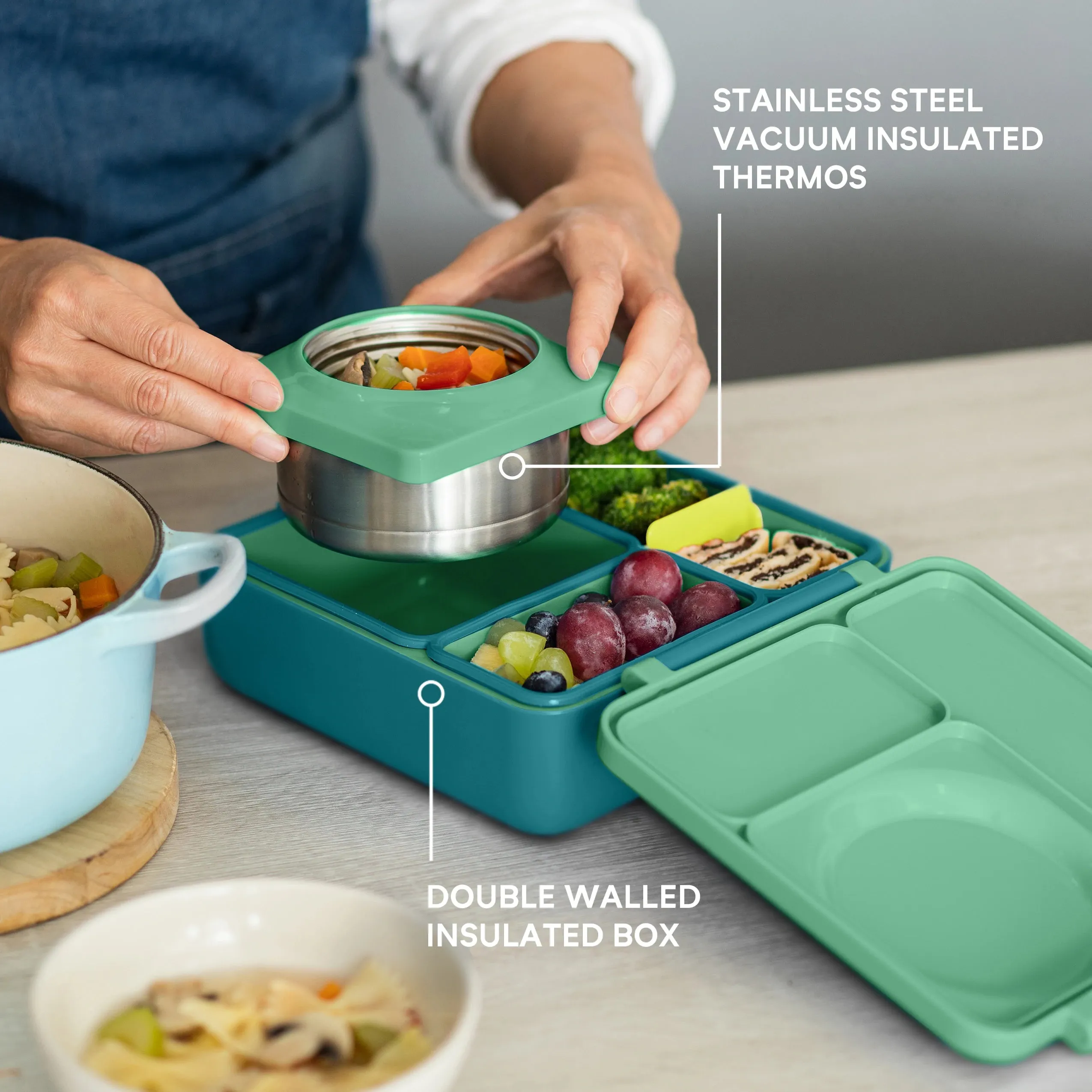 OmieBox Thermal Lunchbox - MEADOW V2