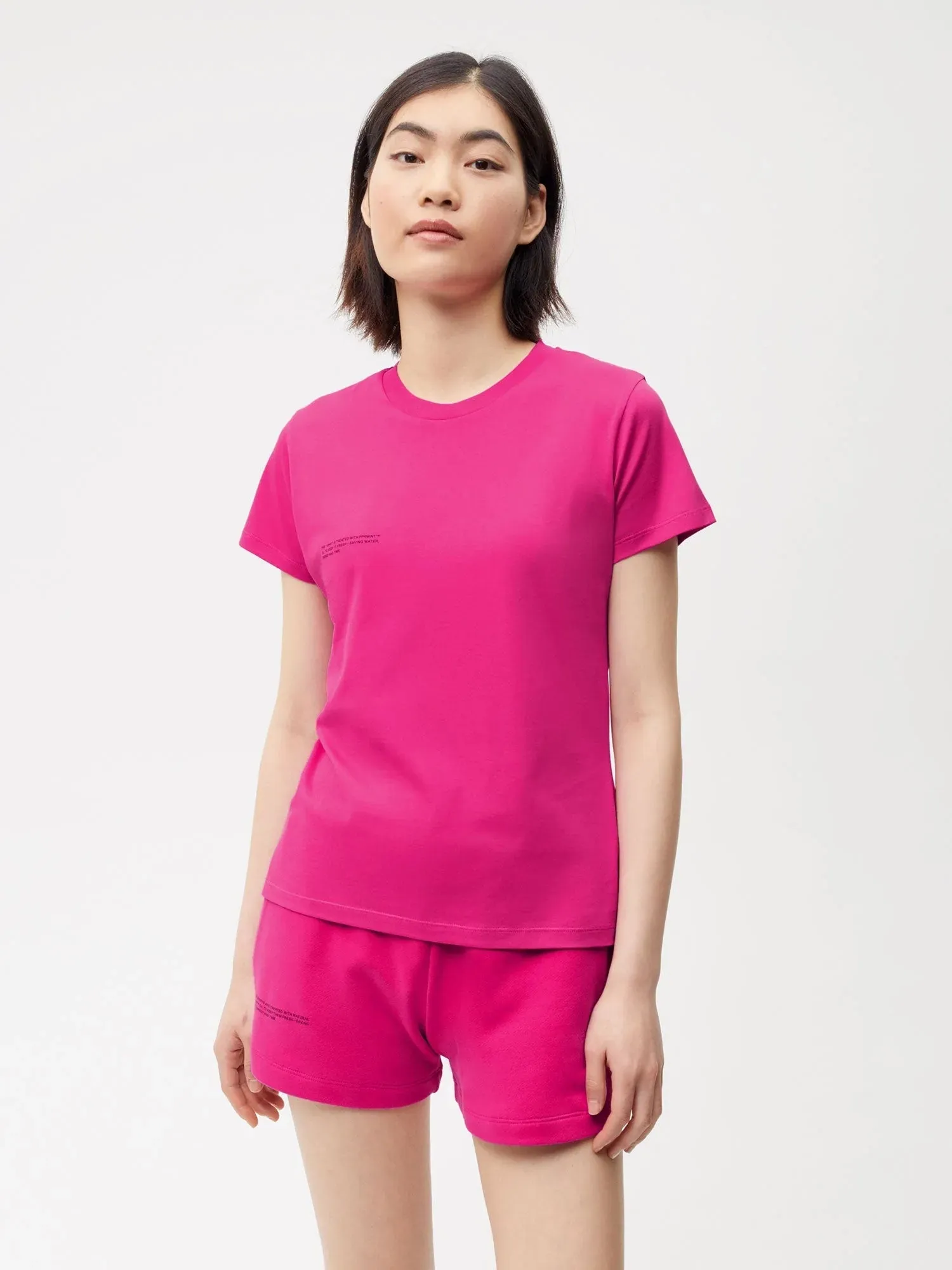 Organic Cotton Lightweight Fitted T-shirt—foxglove pink