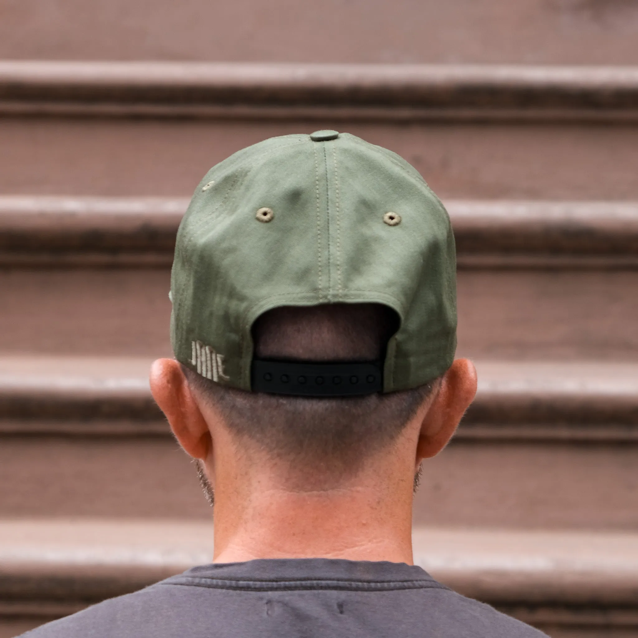 "NY" Ball Cap - Green Herringbone