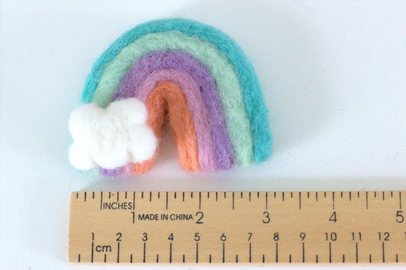 Rainbow & Cloud Felt Shapes- Pastels