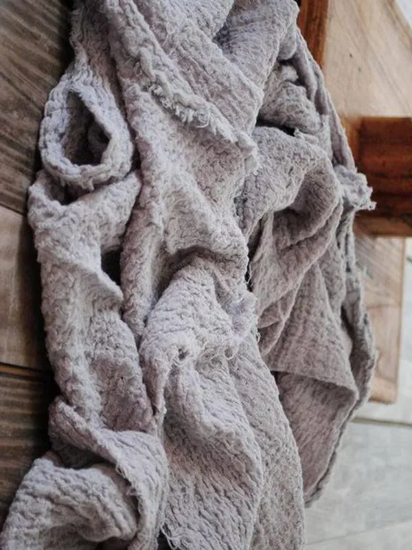 Retro Casual Crumpled Oversize Scarf