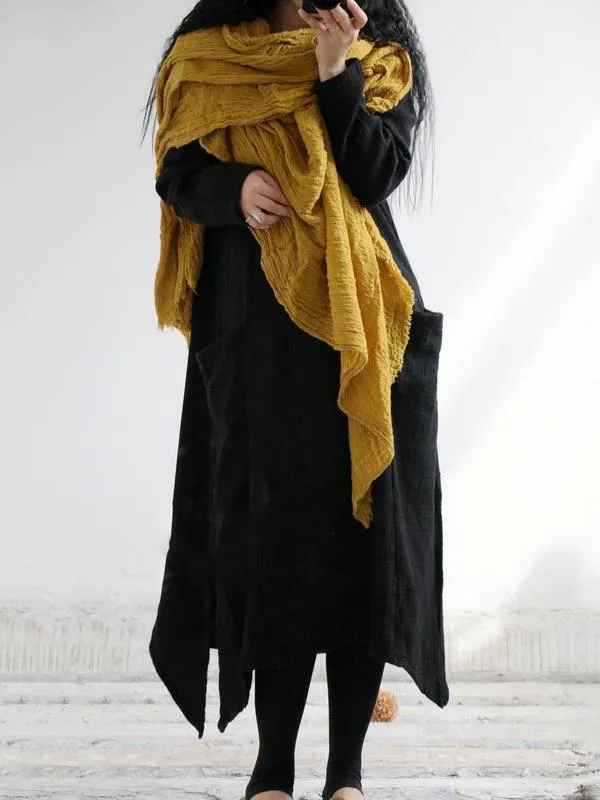 Retro Casual Crumpled Oversize Scarf