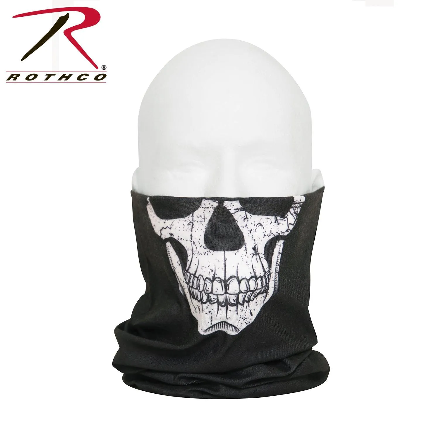 Rothco Multi-Use Neck Gaiter and Face Covering Tactical Wrap - Skull Print