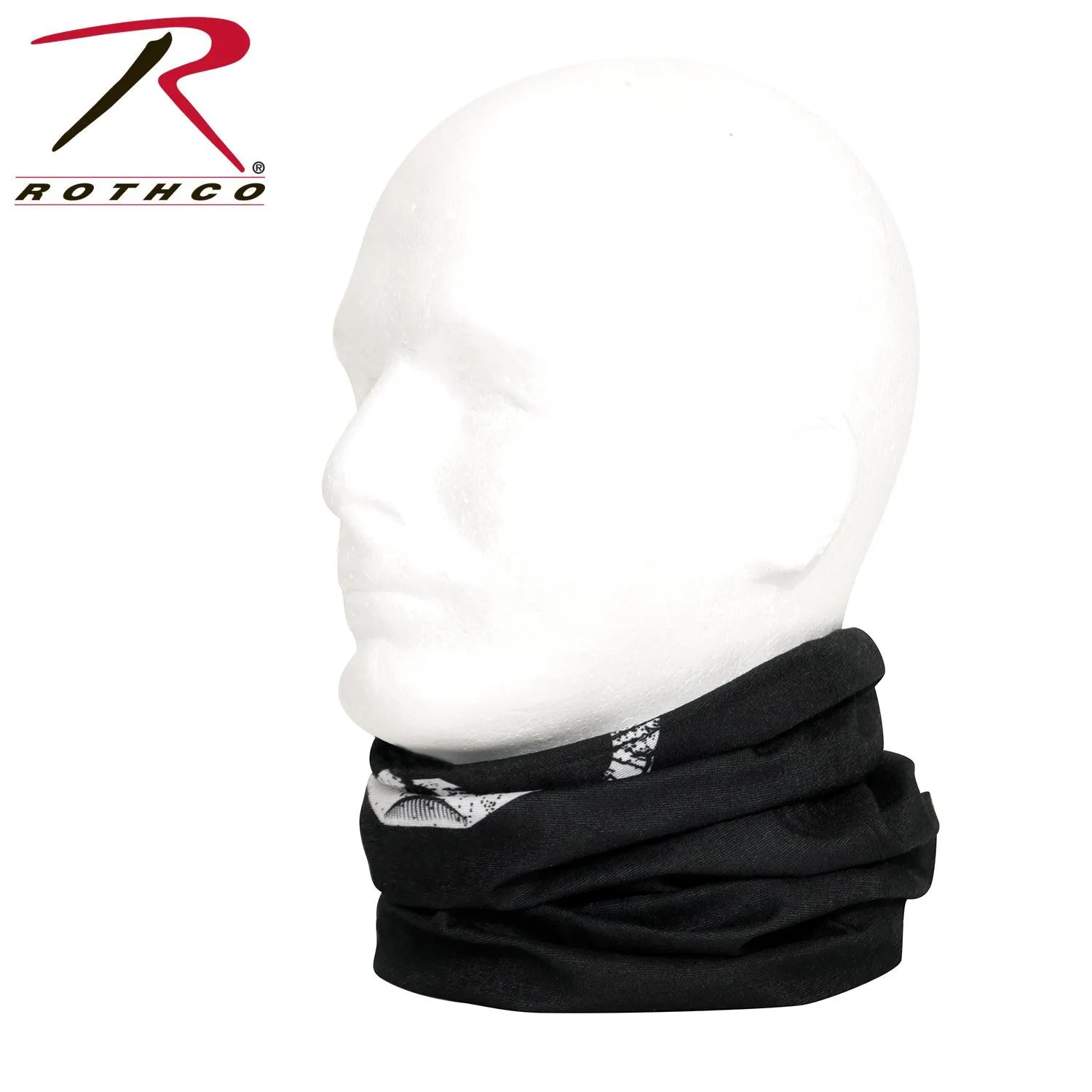 Rothco Multi-Use Neck Gaiter and Face Covering Tactical Wrap - Skull Print