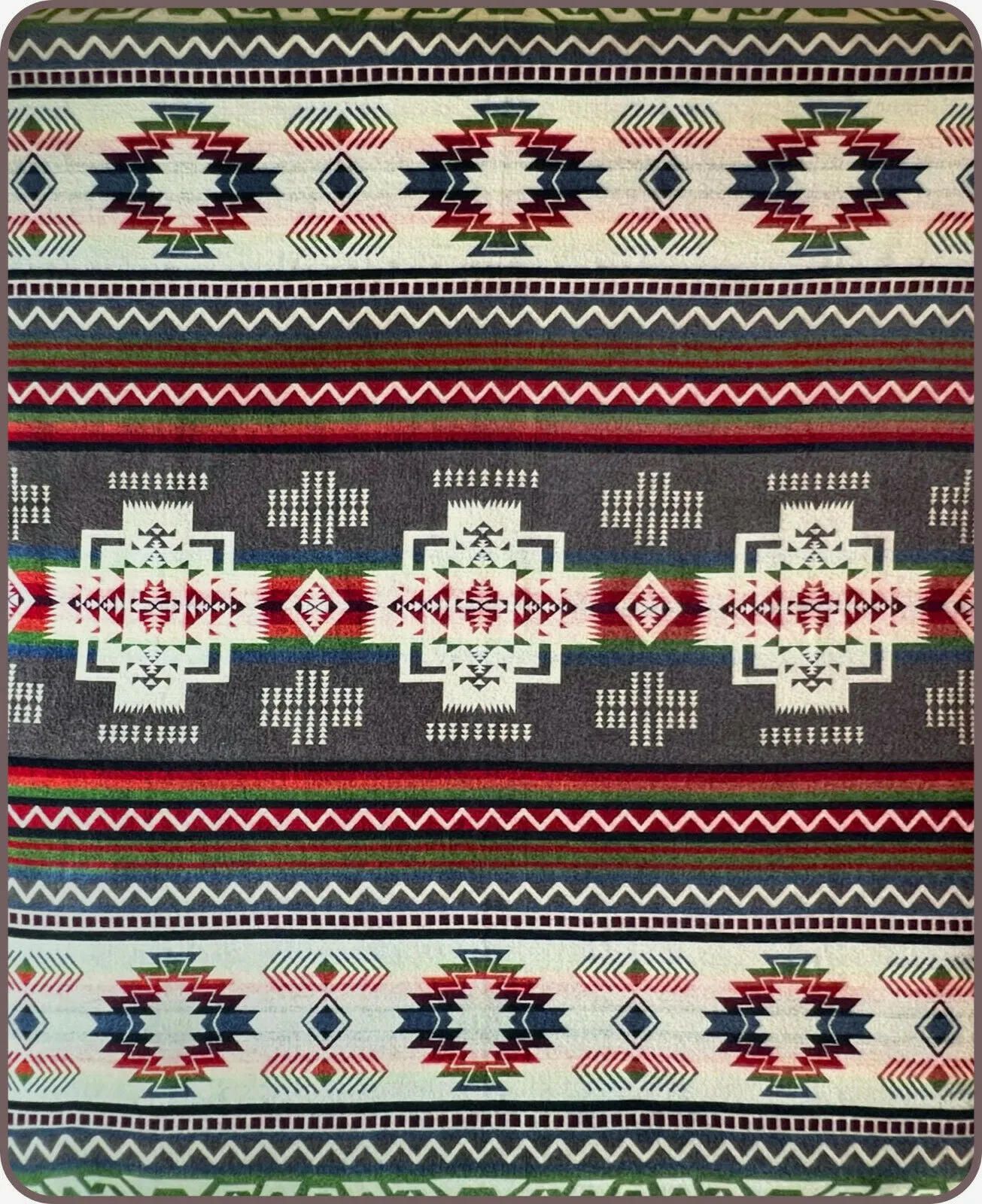 Rumiñahui - Baby Alpaca Blanket - Extra Large - Aztec Southwest Pattern