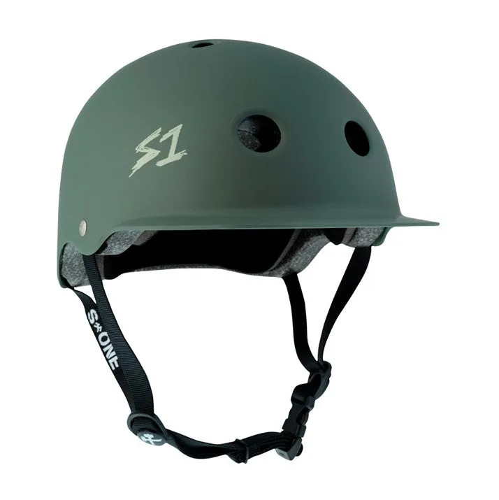 S1 Lifer Ambush Green Matte Brim Helmet - Certified