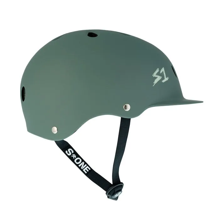 S1 Lifer Ambush Green Matte Brim Helmet - Certified