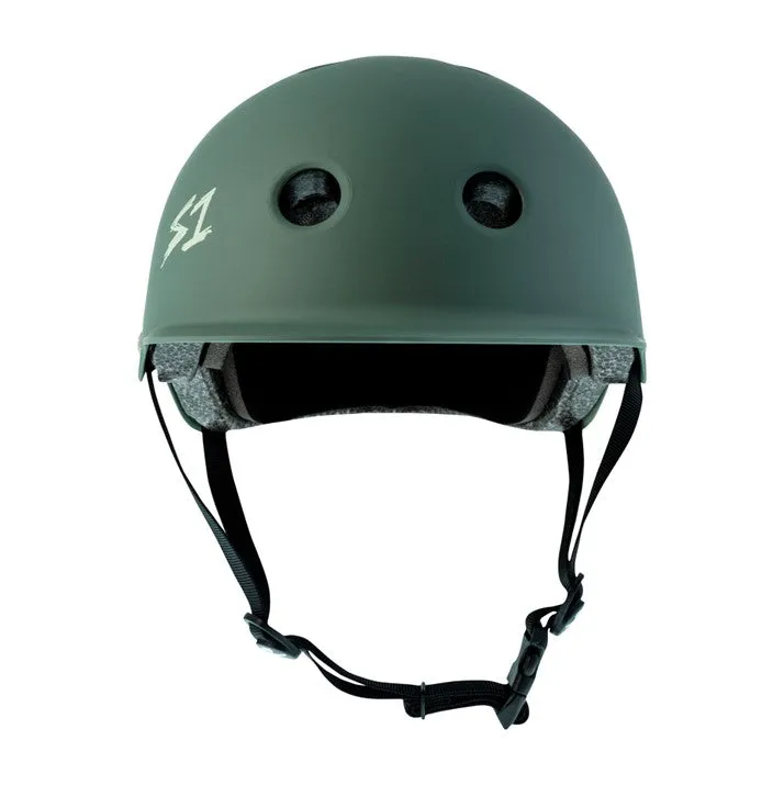 S1 Lifer Ambush Green Matte Brim Helmet - Certified