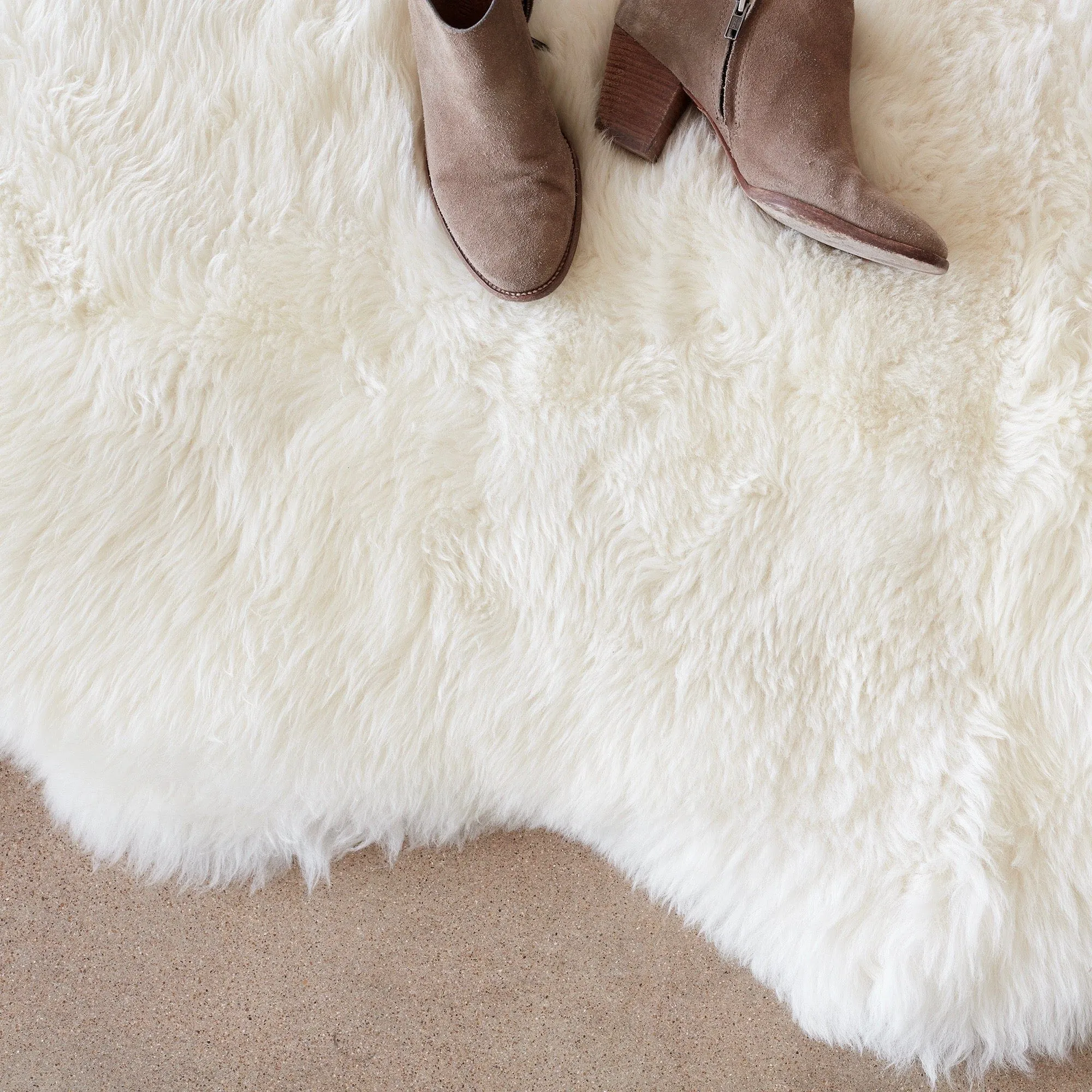 Sheepskin Accent Rug - White