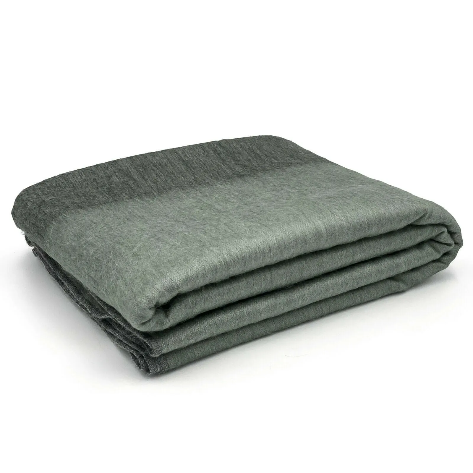 Soft & Warm Baby Alpaca Wool Throw Blanket / Sofa Cover - Queen 96" x 64" - shades of grey pattern