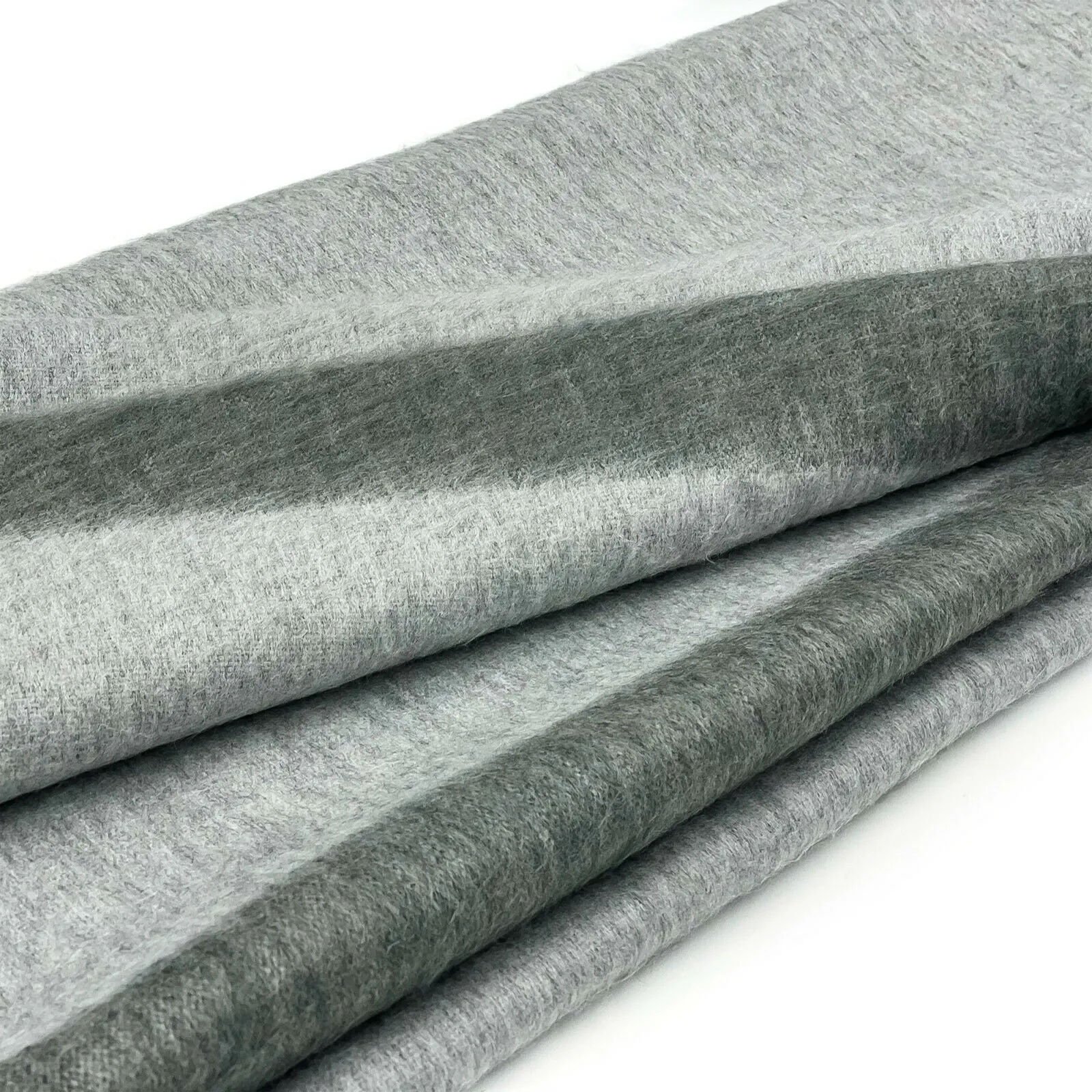 Soft & Warm Baby Alpaca Wool Throw Blanket / Sofa Cover - Queen 96" x 64" - shades of grey pattern