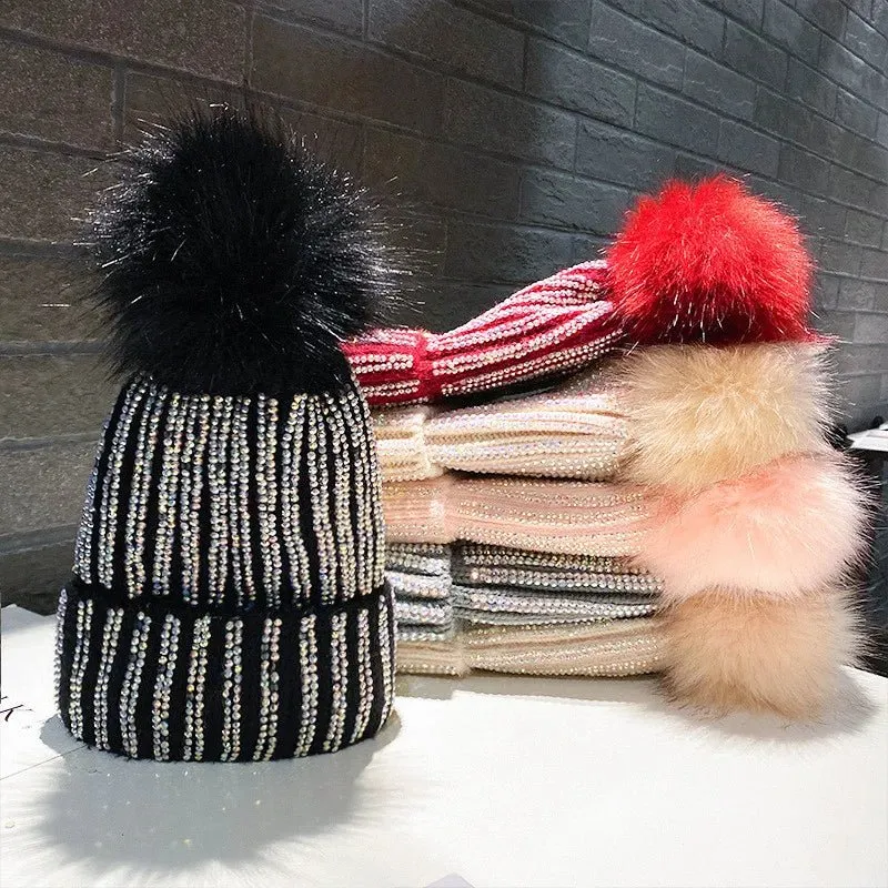 Sparkle Pom Pom Beanie