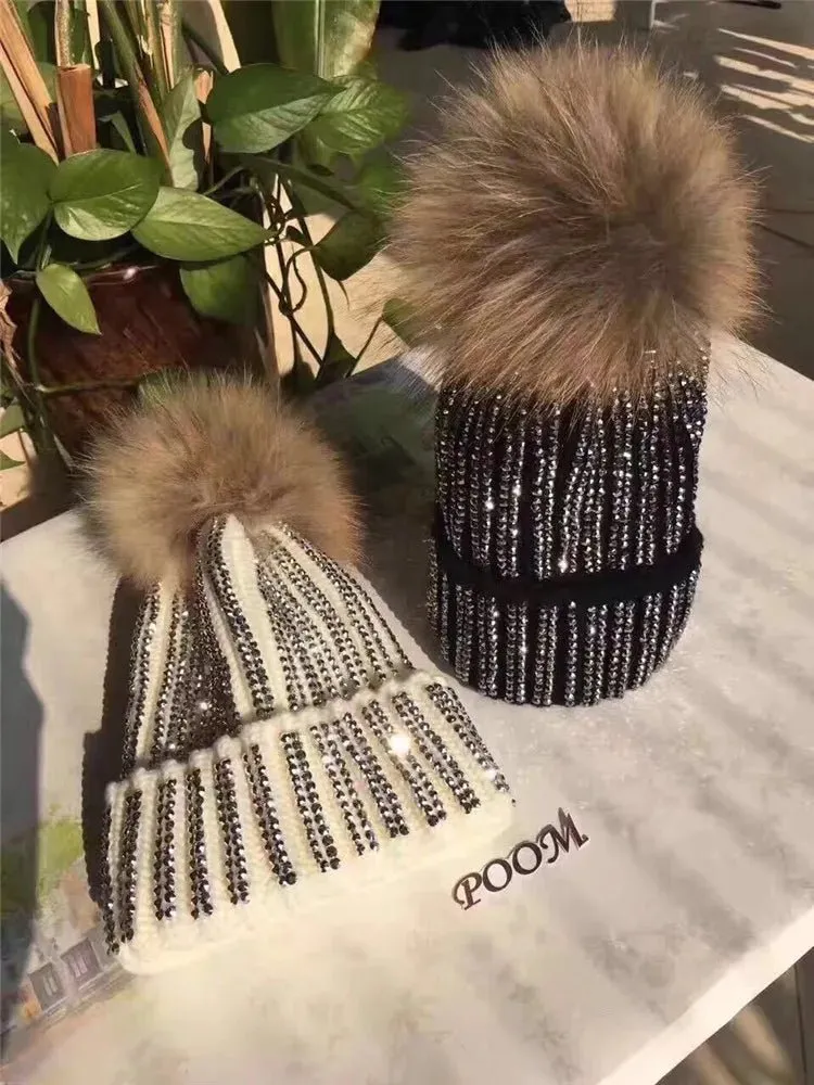 Sparkle Pom Pom Beanie