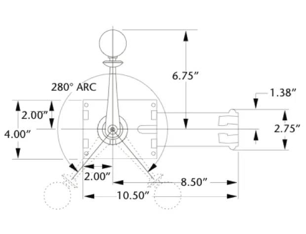 Teleflex CH2300P Side Mount Engine Control