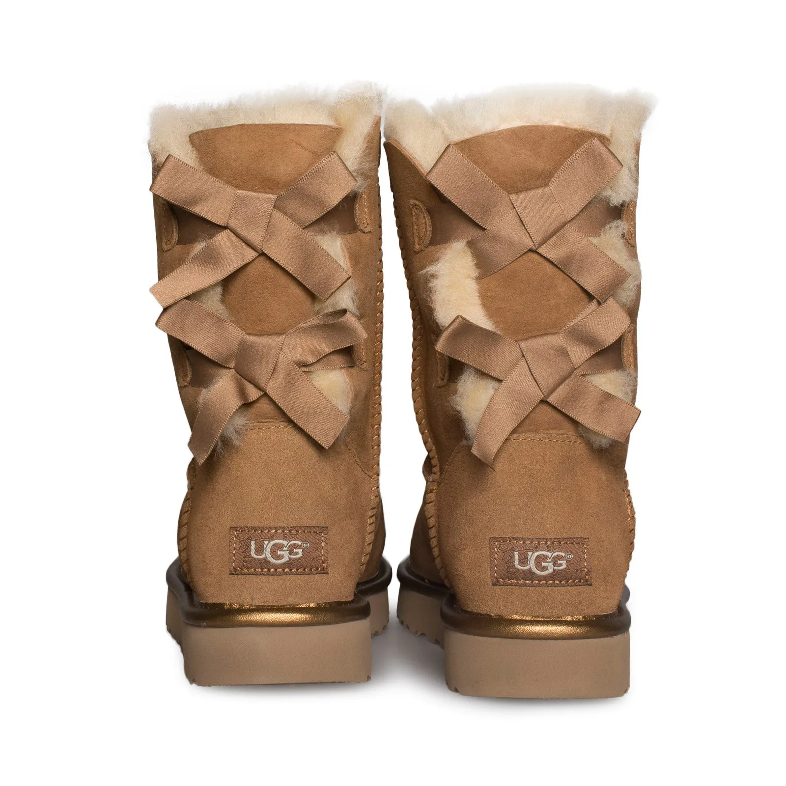 UGG Bailey Bow II Metallic Chestnut Boots - Women's