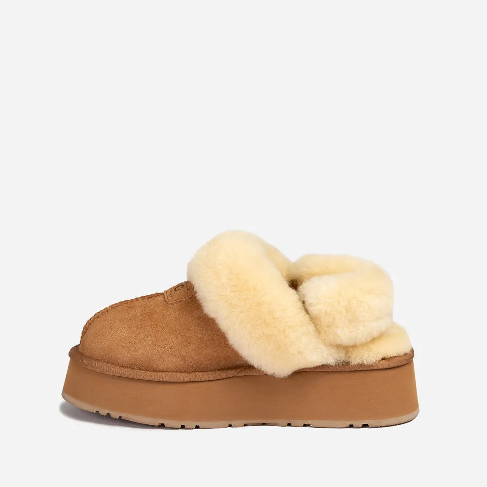 Ugg Coquette Platform Slipper (Elastic Logo & Wool Strap) (Detachable Feature)