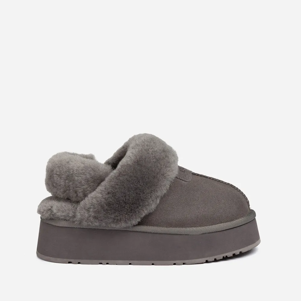 Ugg Coquette Platform Slipper (Elastic Logo & Wool Strap) (Detachable Feature)