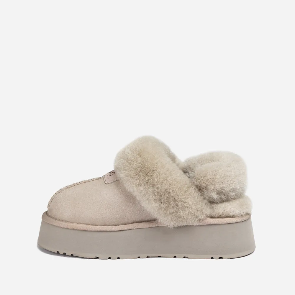 Ugg Coquette Platform Slipper (Elastic Logo & Wool Strap) (Detachable Feature)